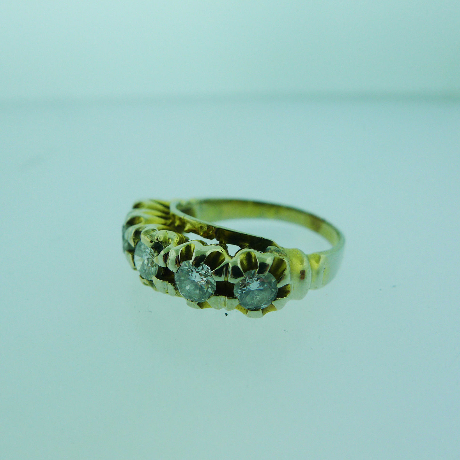 Fine Estate Ladies 14k Yellow Gold Diamond .75ct Ring Size 6.5
