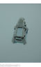 FINE ESTATE 14K WHITE GOLD AQUA STONE DIAMOND PENDANT 