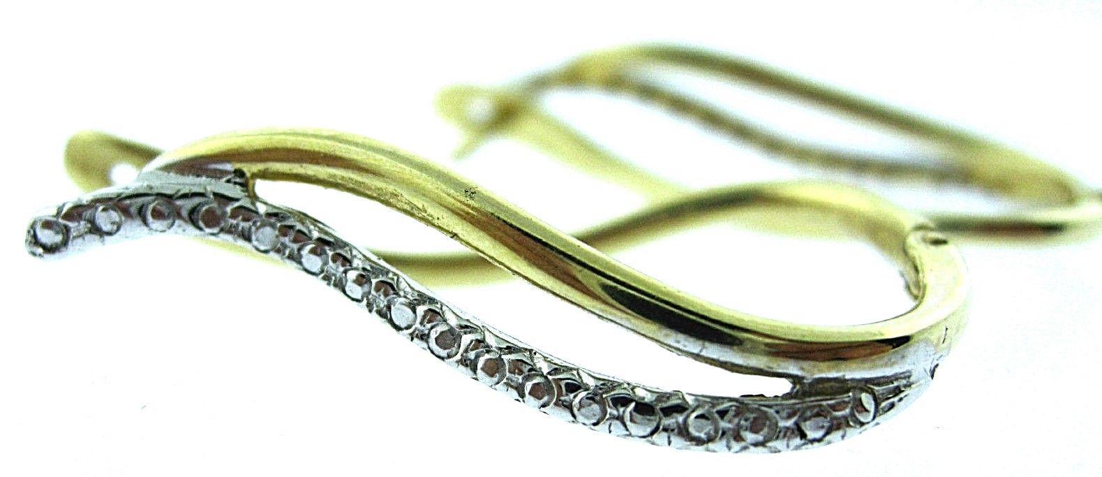 FINE ESTATE 14K YELLOW GOLD FREE FORM EARRINGS 