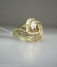 14K Yellow Gold Channel Set Baguette Diamond Free Form Ladies Ring Size 4.5