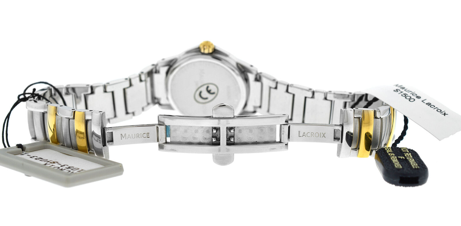 New Ladies Maurice Lacroix Miros MI1053-SY023-120 Steel Gold $1500 Quartz Watch