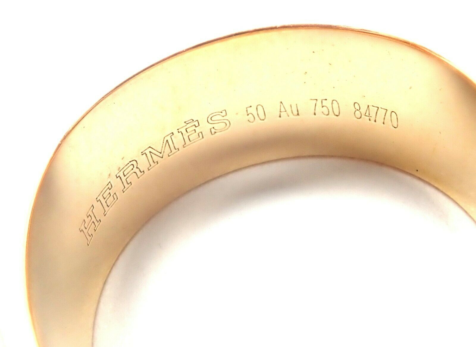 Rare! Authentic Hermes 18k Yellow Gold Diamond 