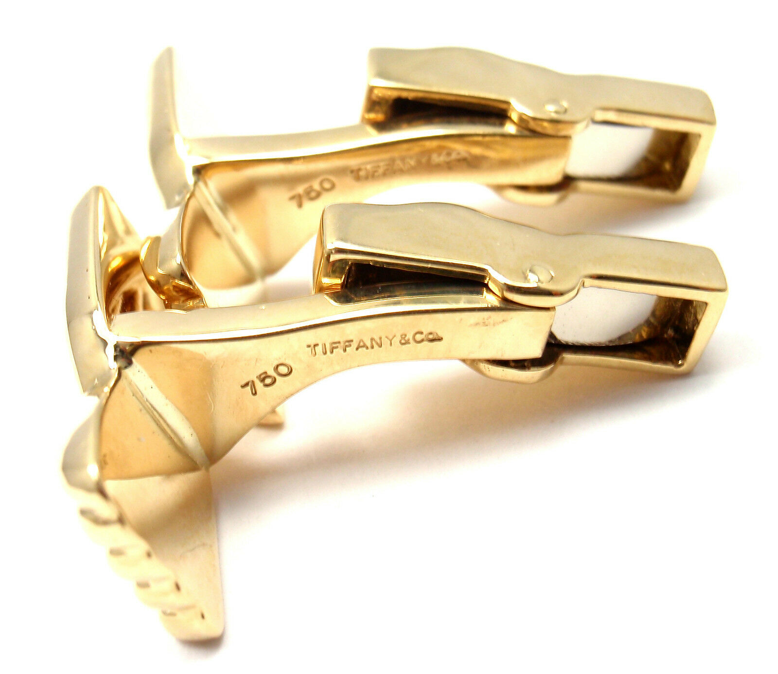 Vintage Tiffany  Co 18k Yellow Gold Cufflinks