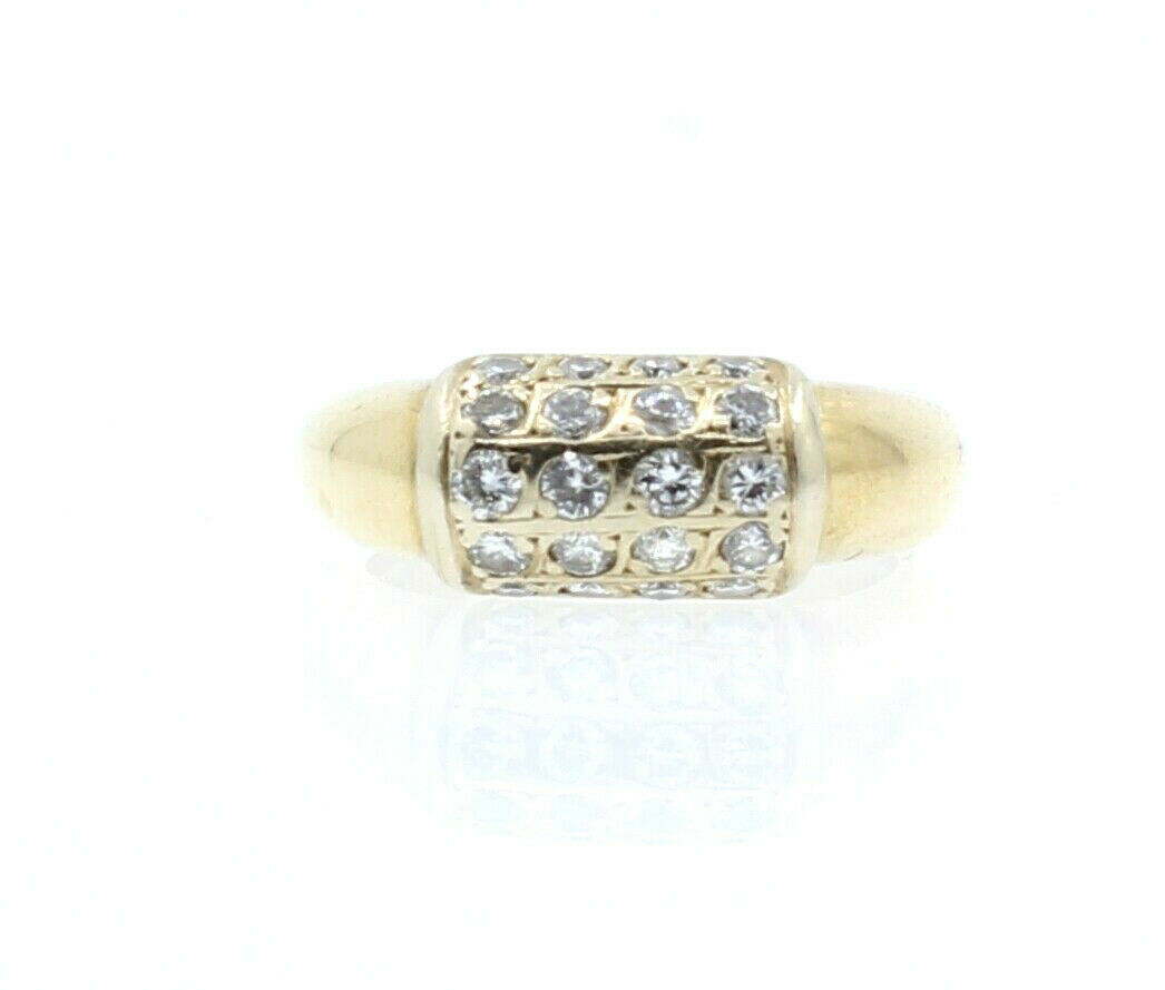 14K YELLOW GOLD LADIES .80ct DIAMOND RING SIZE 4.5