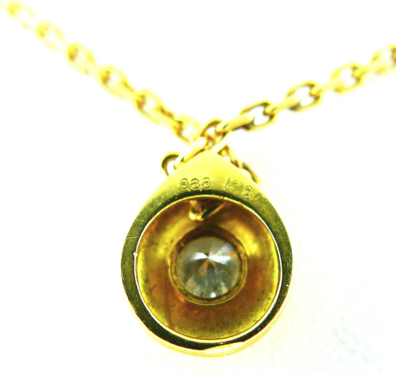 18k Yellow Gold .38ct Diamond Slider 16" Necklace