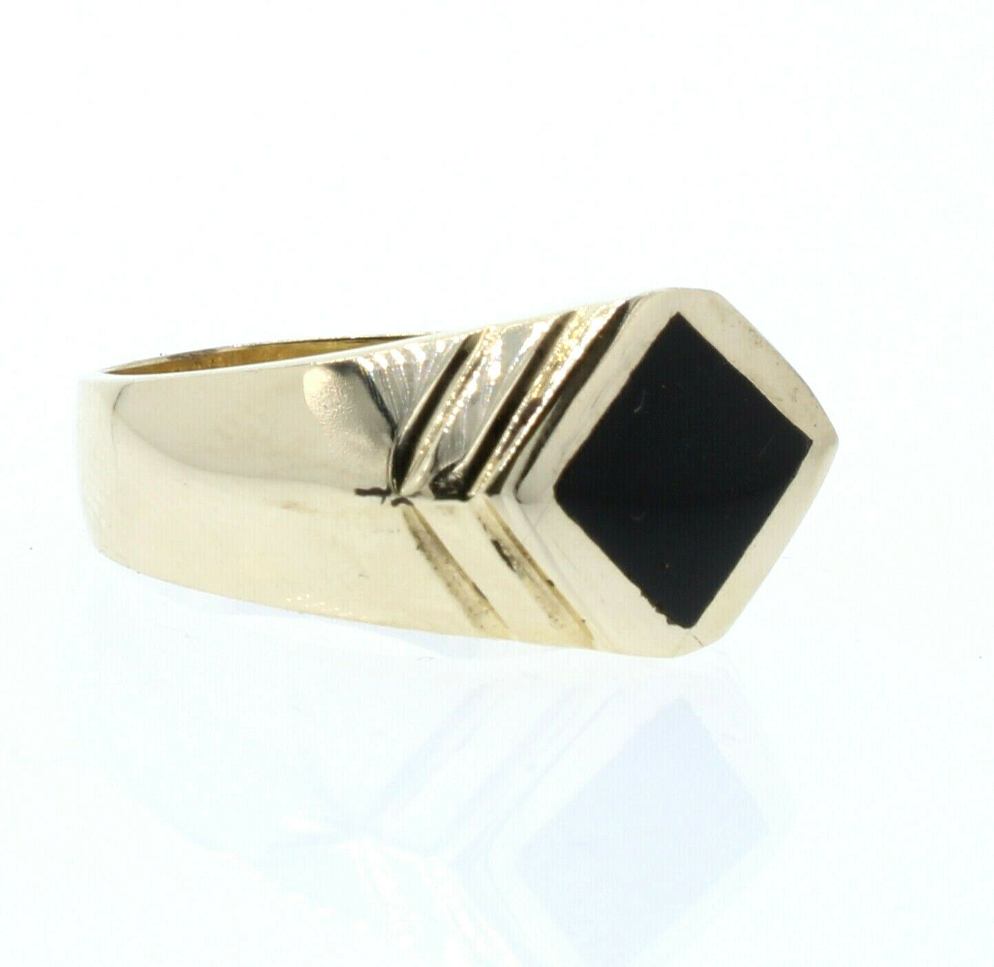 ESTATE 14k Yellow Gold Onyx ring 9.4 Grams Size 10