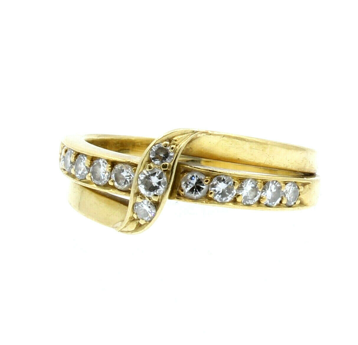Estate 14k Yellow gold Round Diamonds .50ct Ladies Ring Size 7