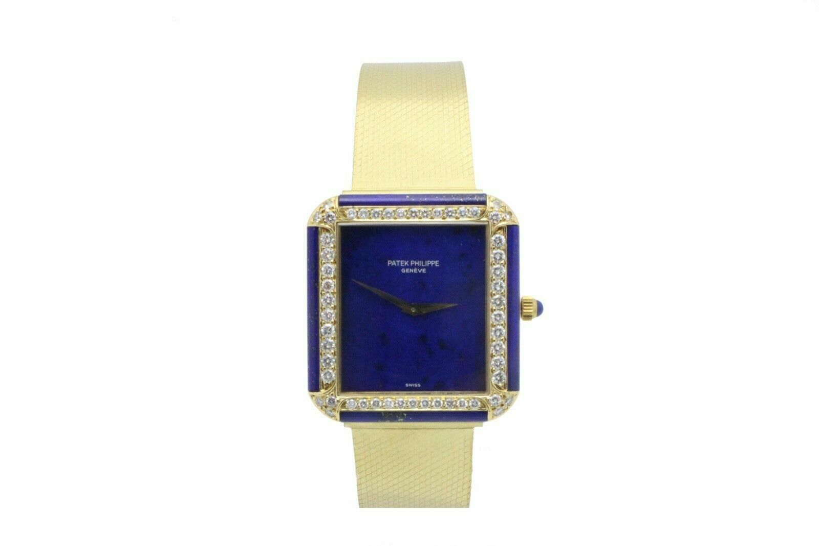 Patek Philippe 3727 18K Yellow Gold Lapis Lazuli Dial and Diamond Bezel RARE