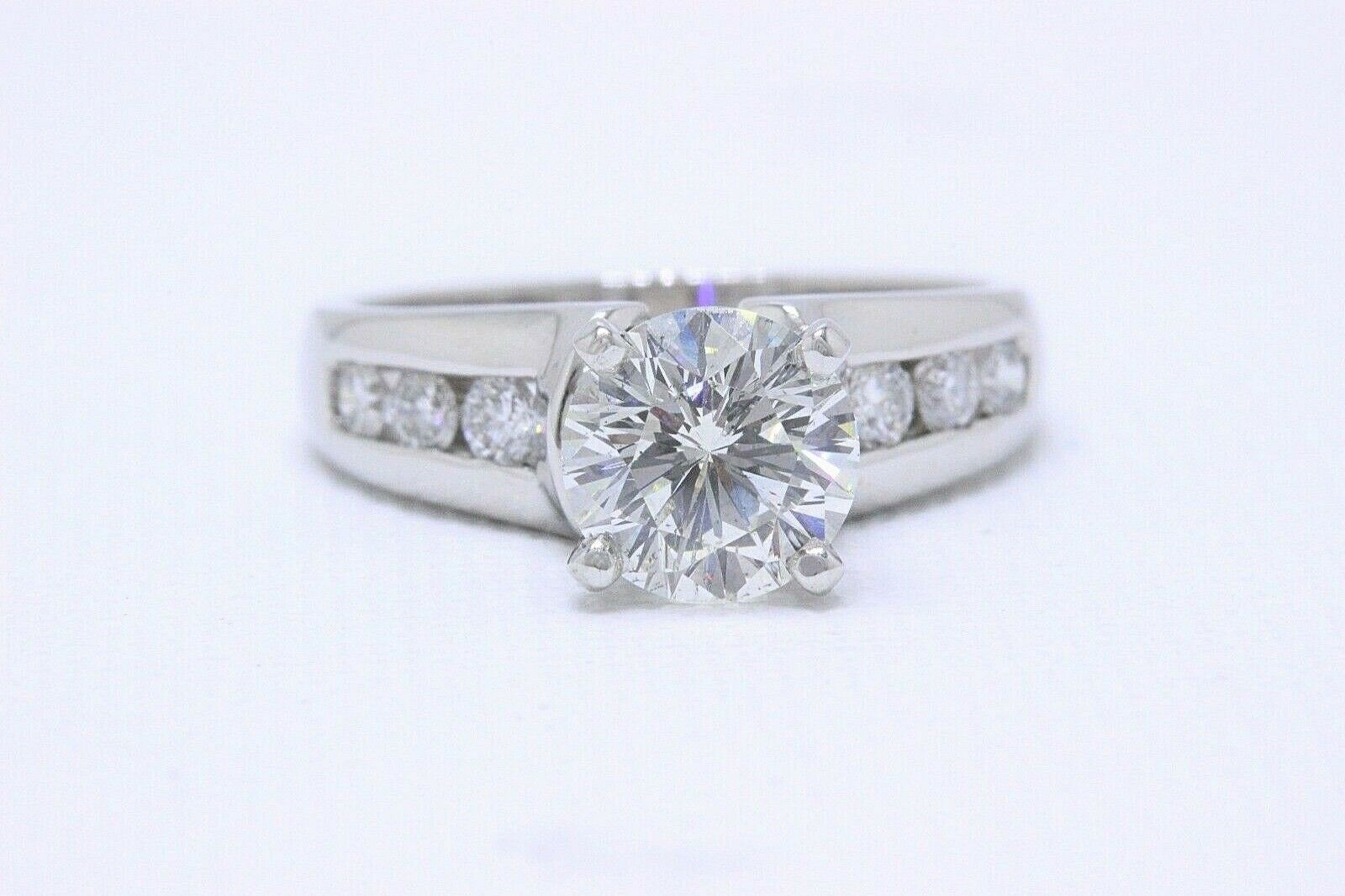 Leo Round Diamond Engagement Ring 2.10 tcw 14k White Gold $25,000 Retail