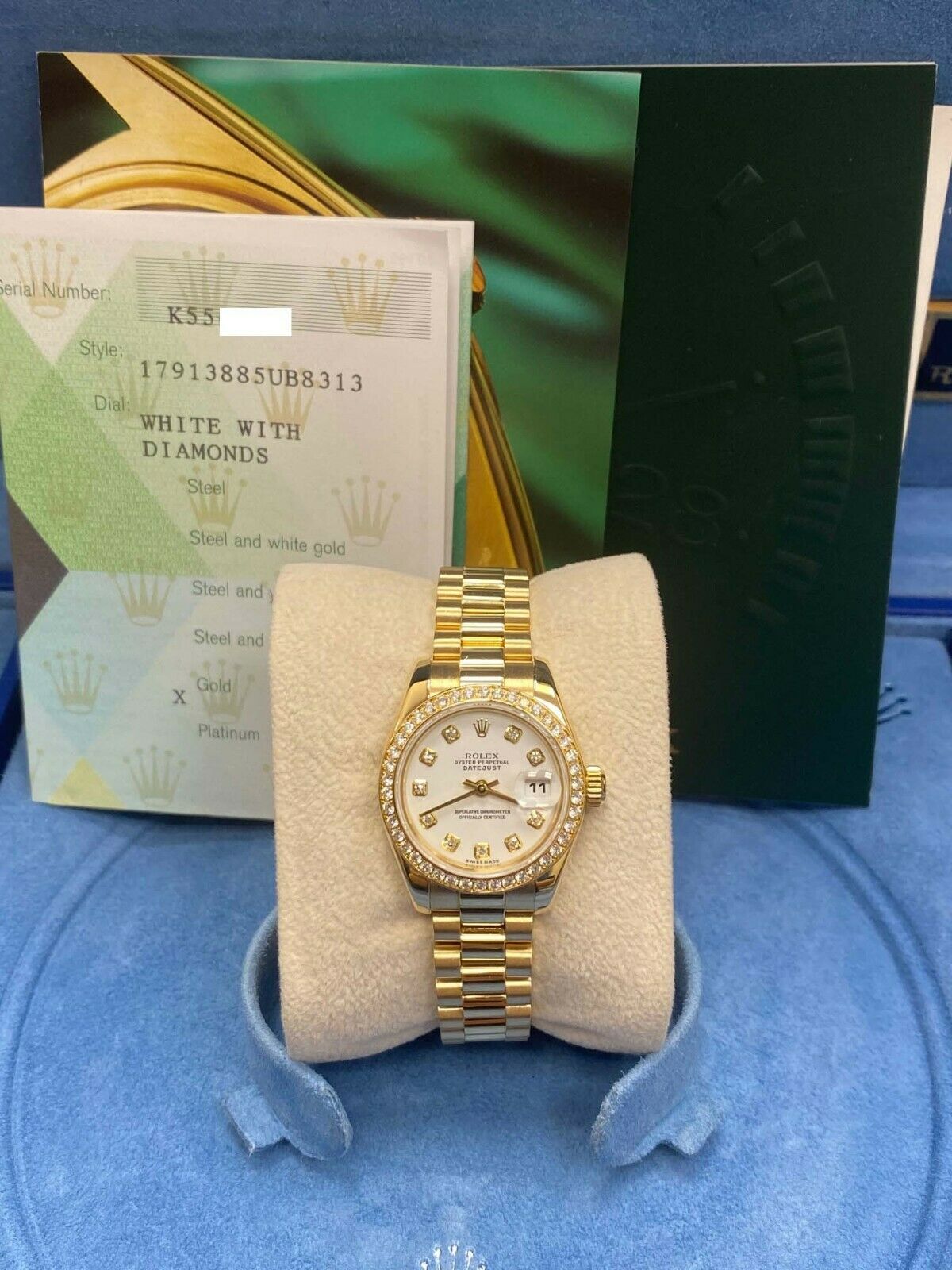 Rolex from a ladies gold presidential date – just box. Rolex Datejust 28 279138RBR  main image 2