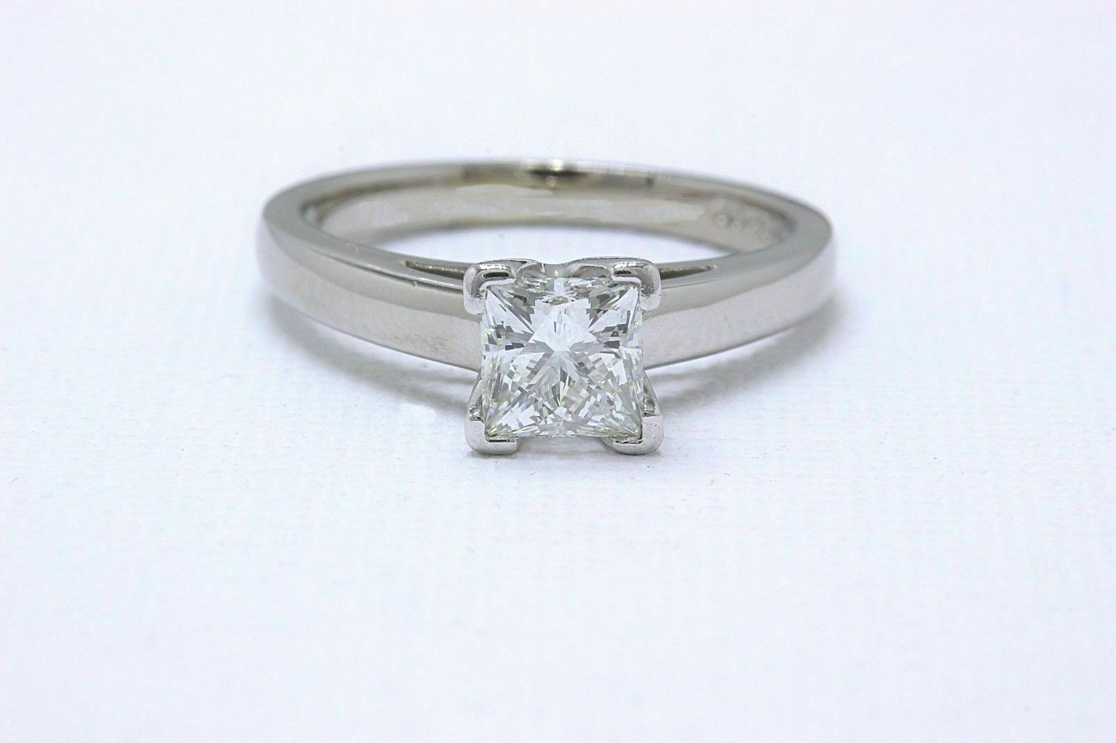 Leo Diamond Engagement Ring Princess 0.95 ct H SI1 14k White Gold $8,999 Retail