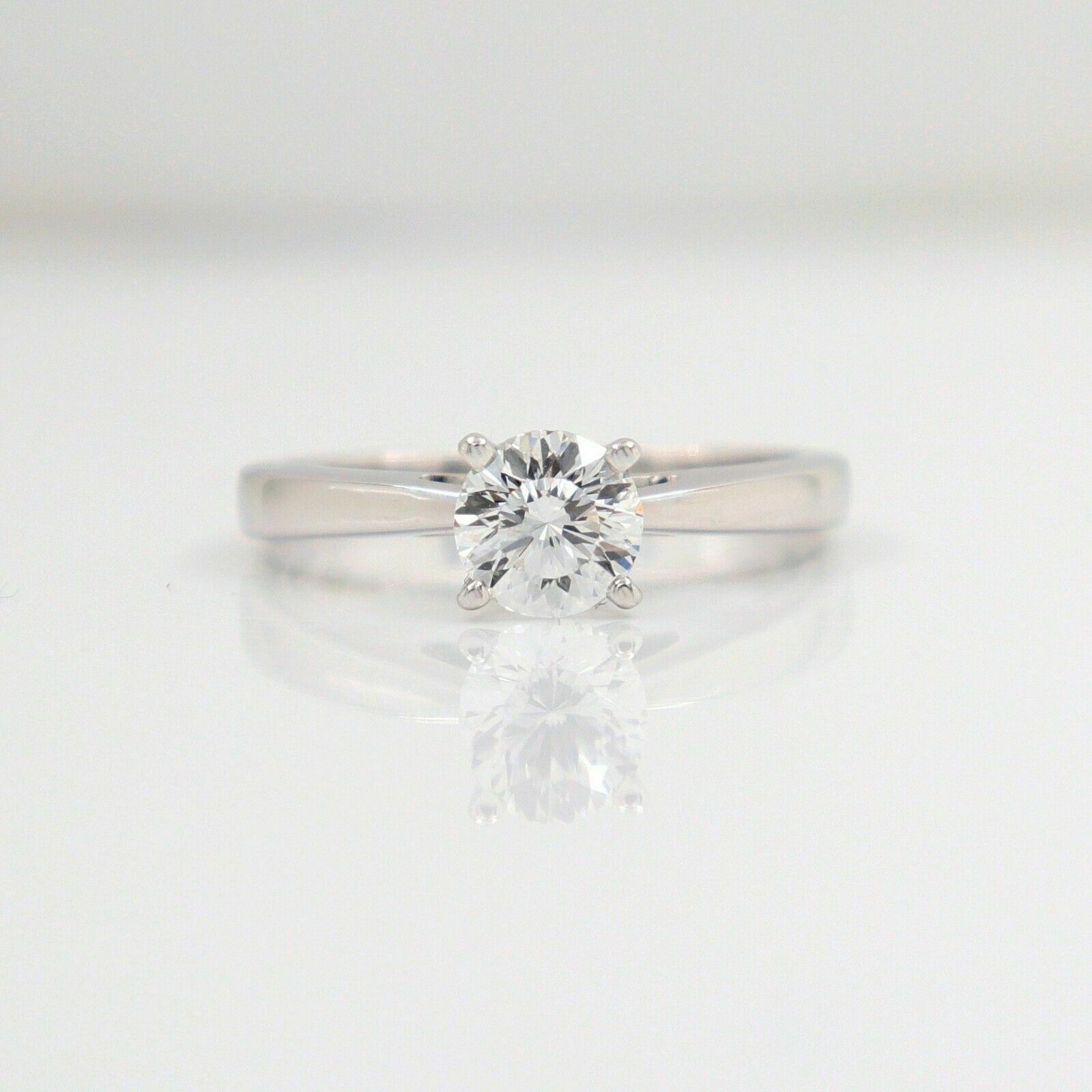 Celebration Diamond Engagement Ring Round 0.97 cts D SI2 18k White Gold $13,000