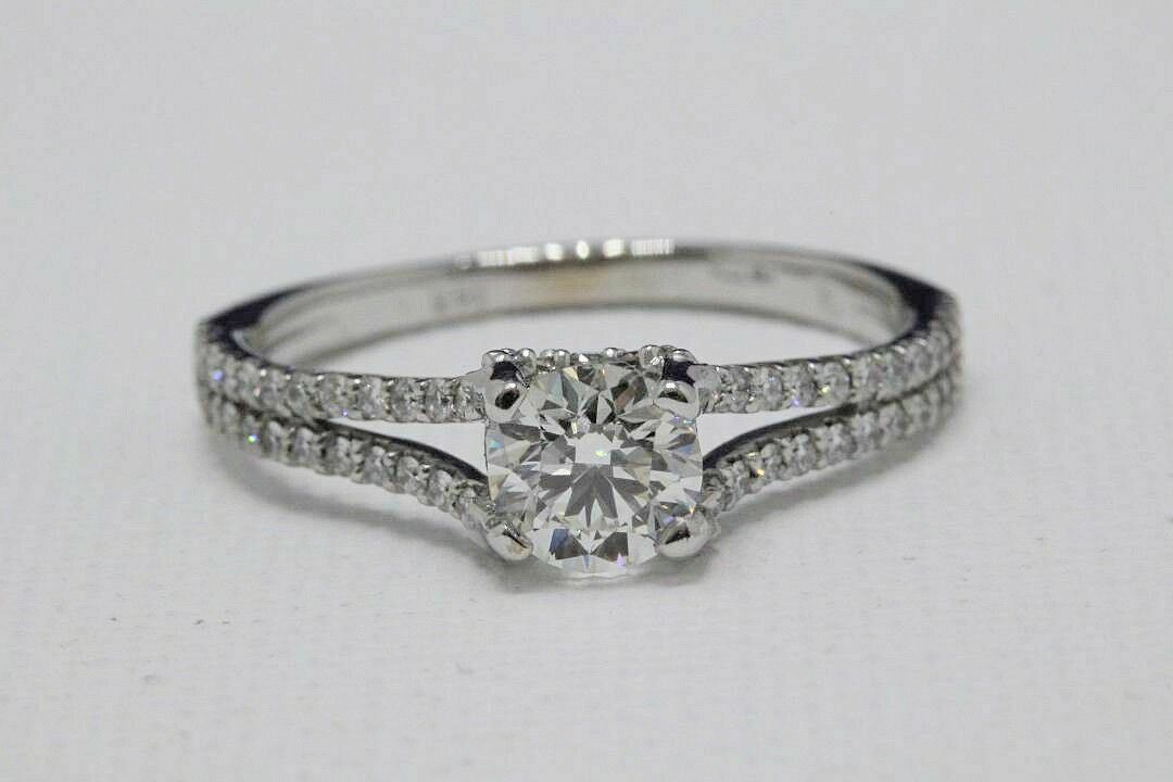 Hearts on Fire Diamond Engagement Ring Round 1.50 ct 14K White Gold $9000 Retail