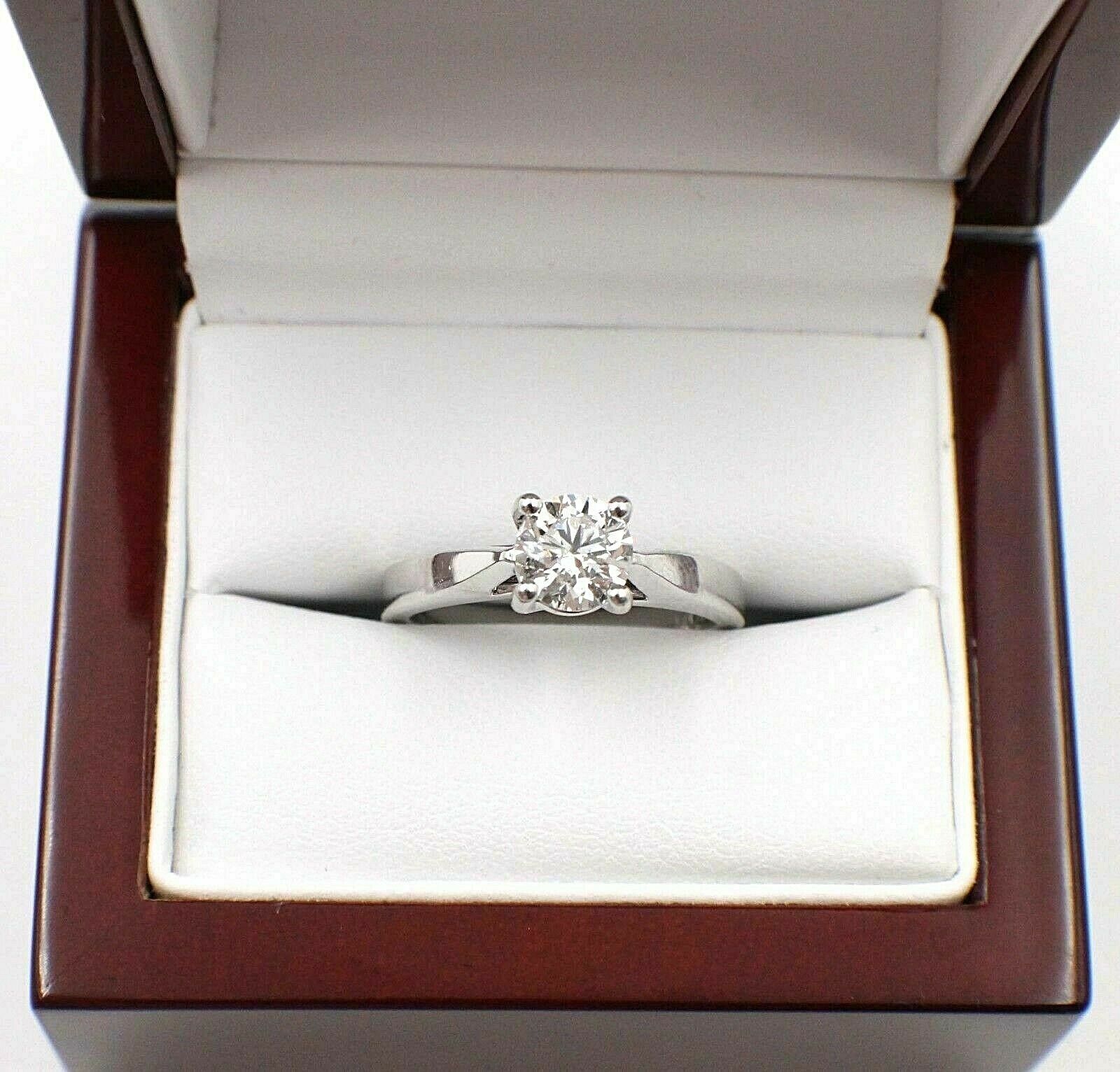 Celebration Diamond Engagement Ring Round 0.98 cts 14k White Gold