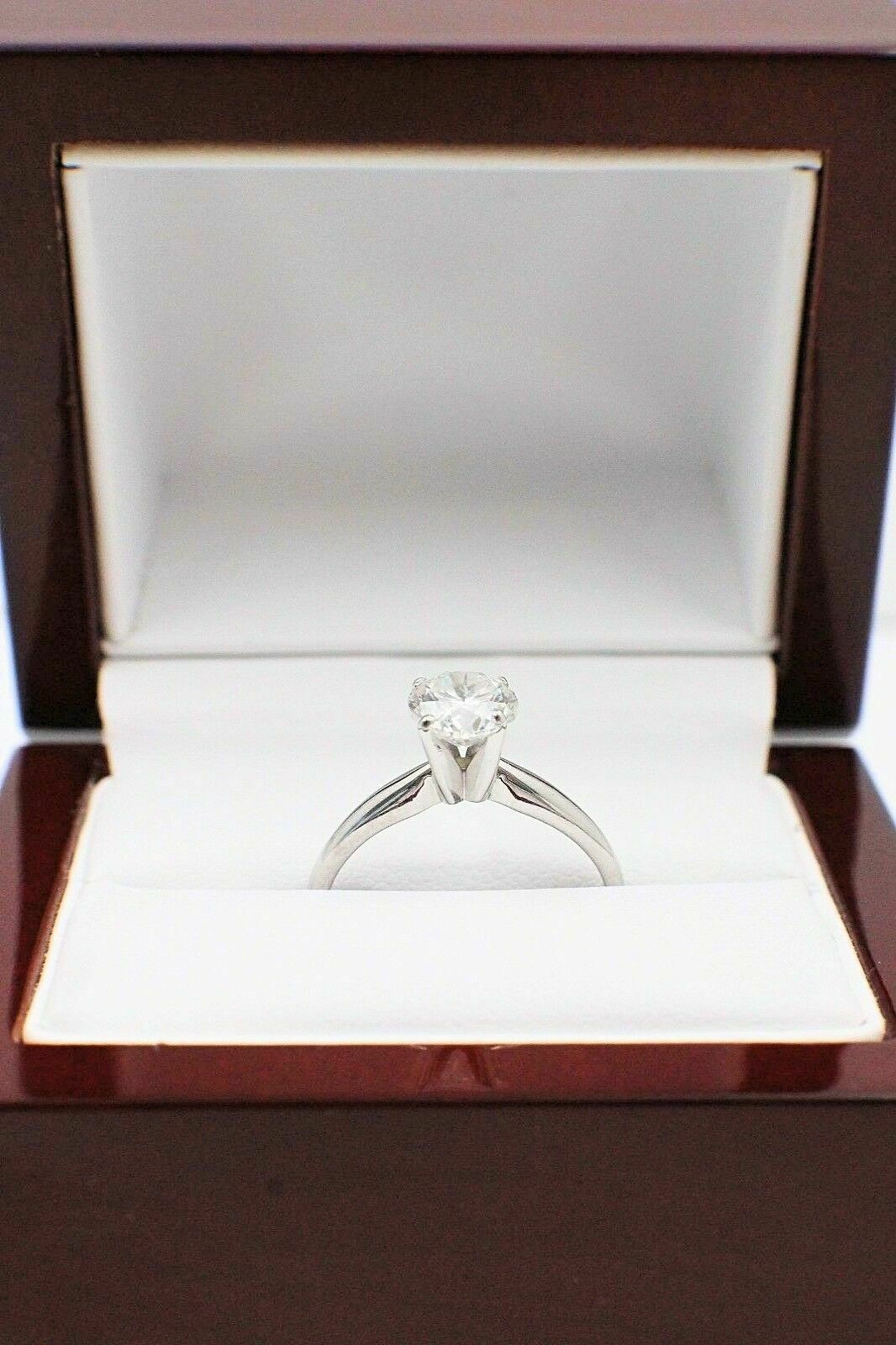 Brilliant Star Round Diamond Engagement Ring 1.05 ct 14k White Gold $8000 Retail