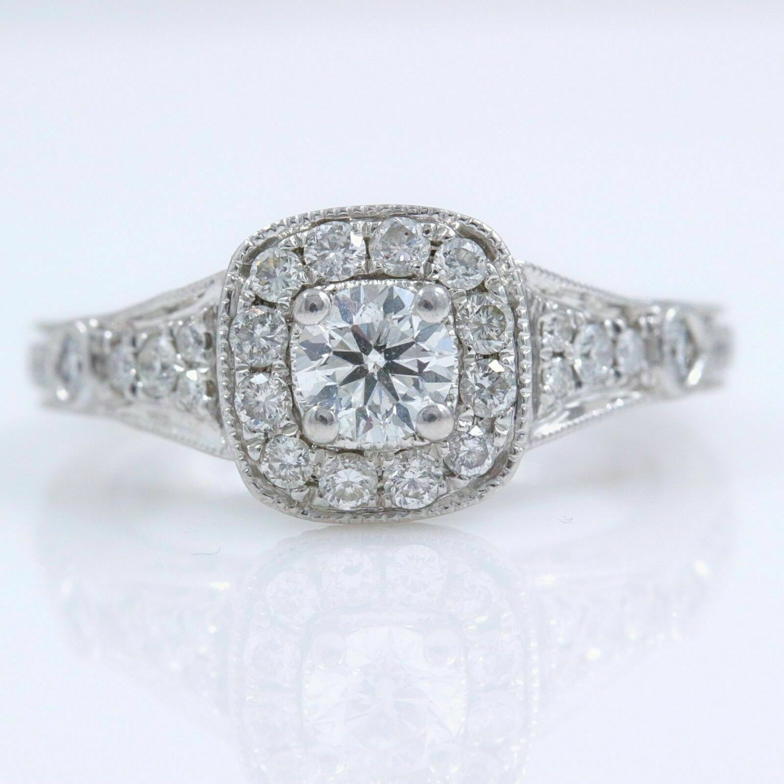 VERA WANG Diamond Engagement Ring Love Collection Round 1.25 tcw 14k White Gold
