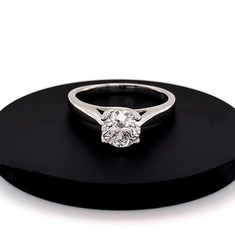 Round Brilliant Cut Diamond 0.81 Carat F I1 GIA Solitaire Engagement Ring