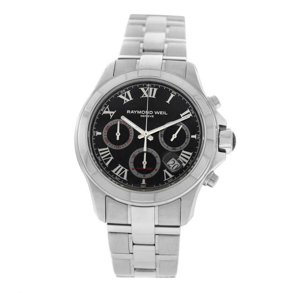 Men's Raymond Weil Parsifal 7260-ST-00208 Steel Chrono Date Automatic 41MM Watch
