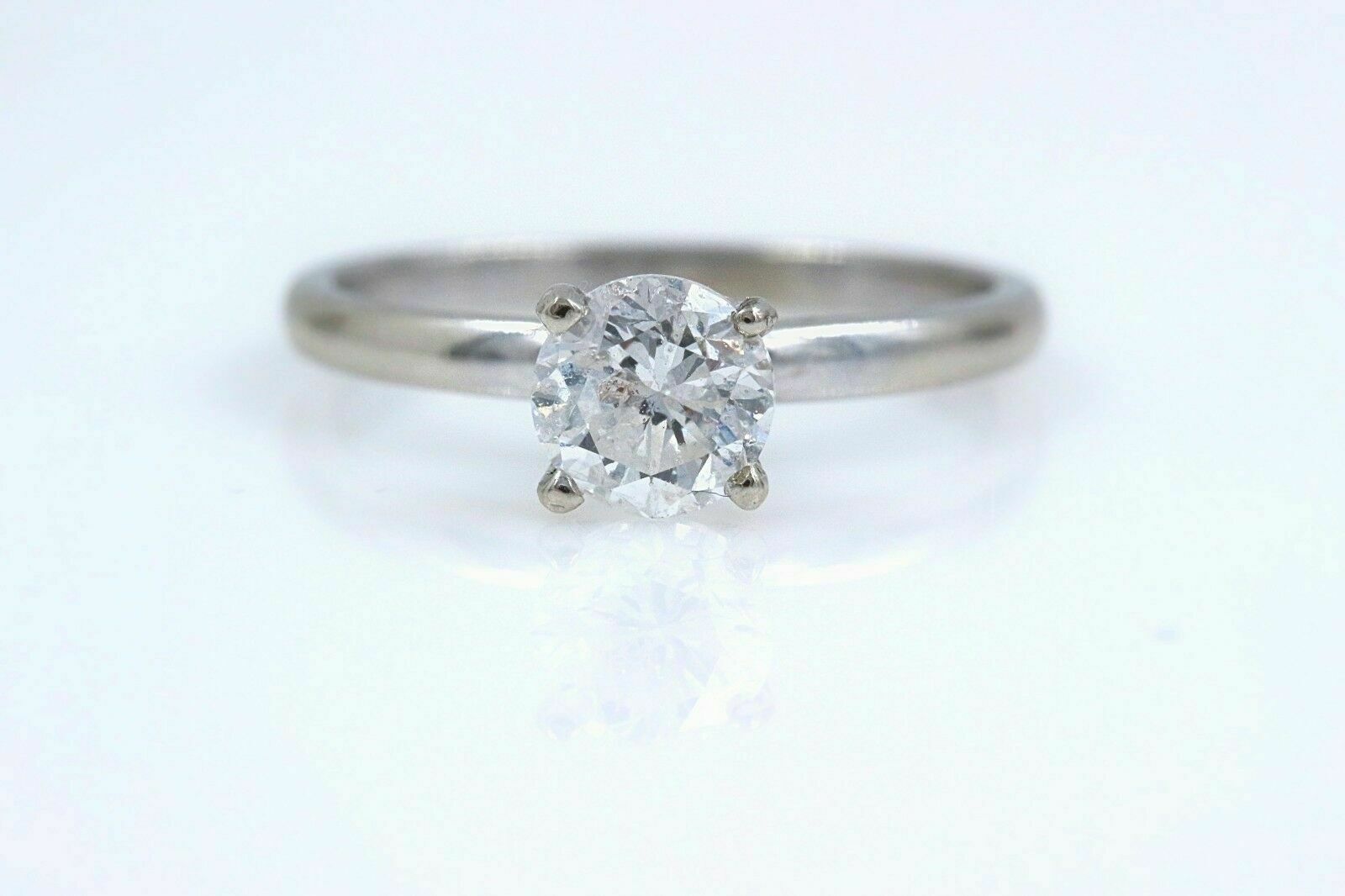 Diamond Engagement Ring Round 1.00 cts 14k White Gold $8,000 Retail