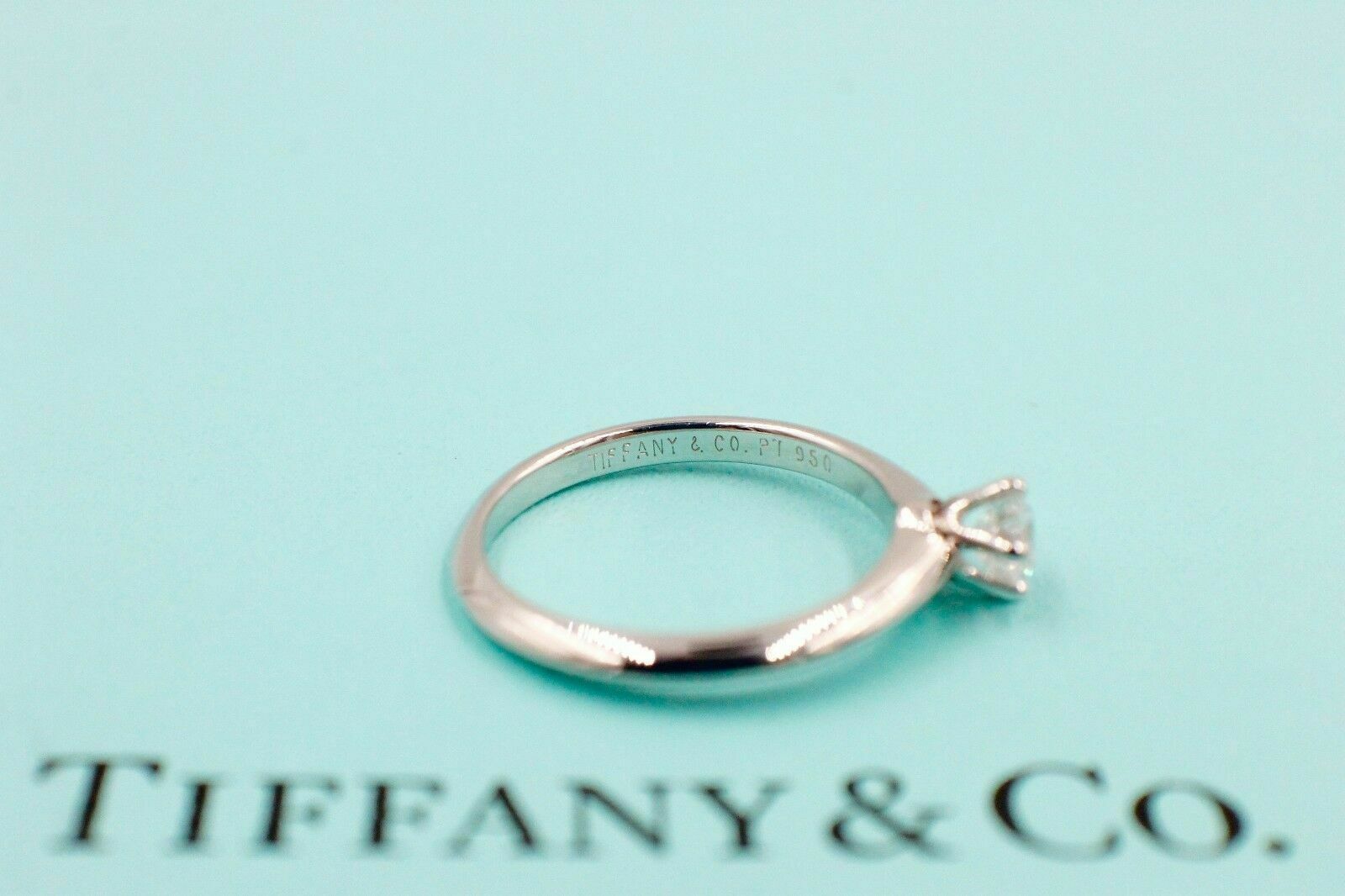 Tiffany & Co Platinum And Diamond Engagement Band Ring 0.25 Ct I 