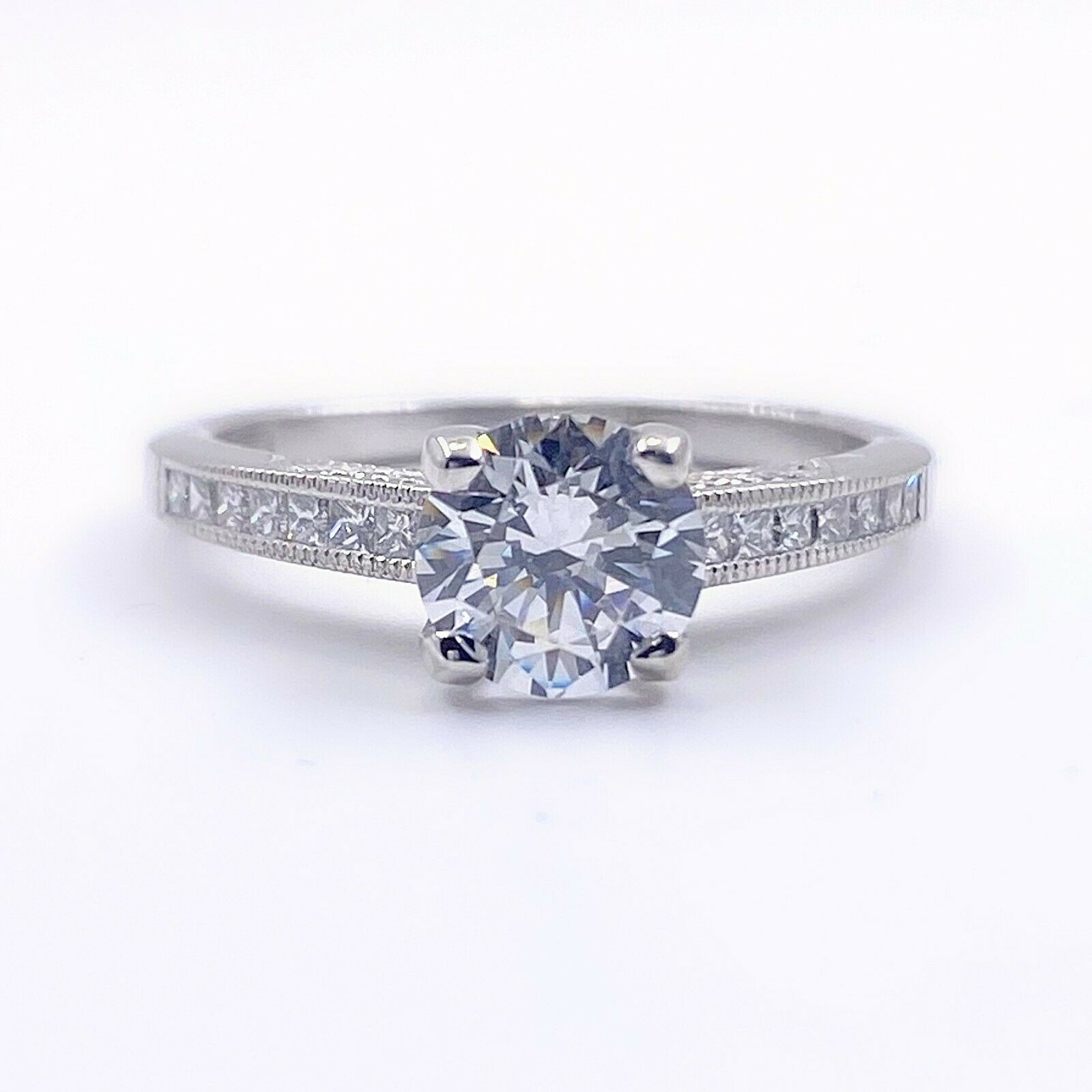 TACORI Sculpted Crescent 18kt White Gold Semi Mount Engagement Ring 