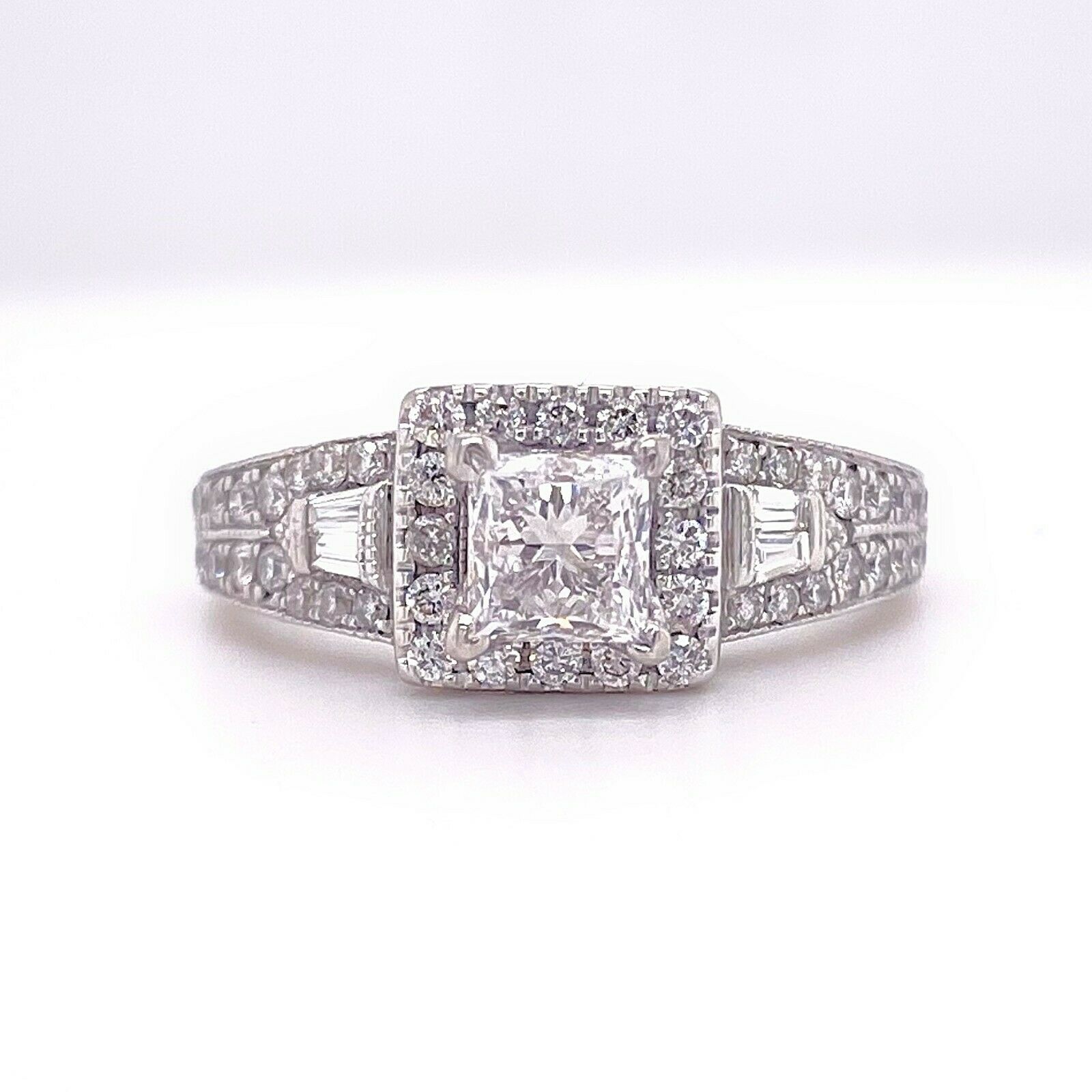 Neil Lane Princess Diamond 1.50 tcw Engagement Ring in 14kt White Gold