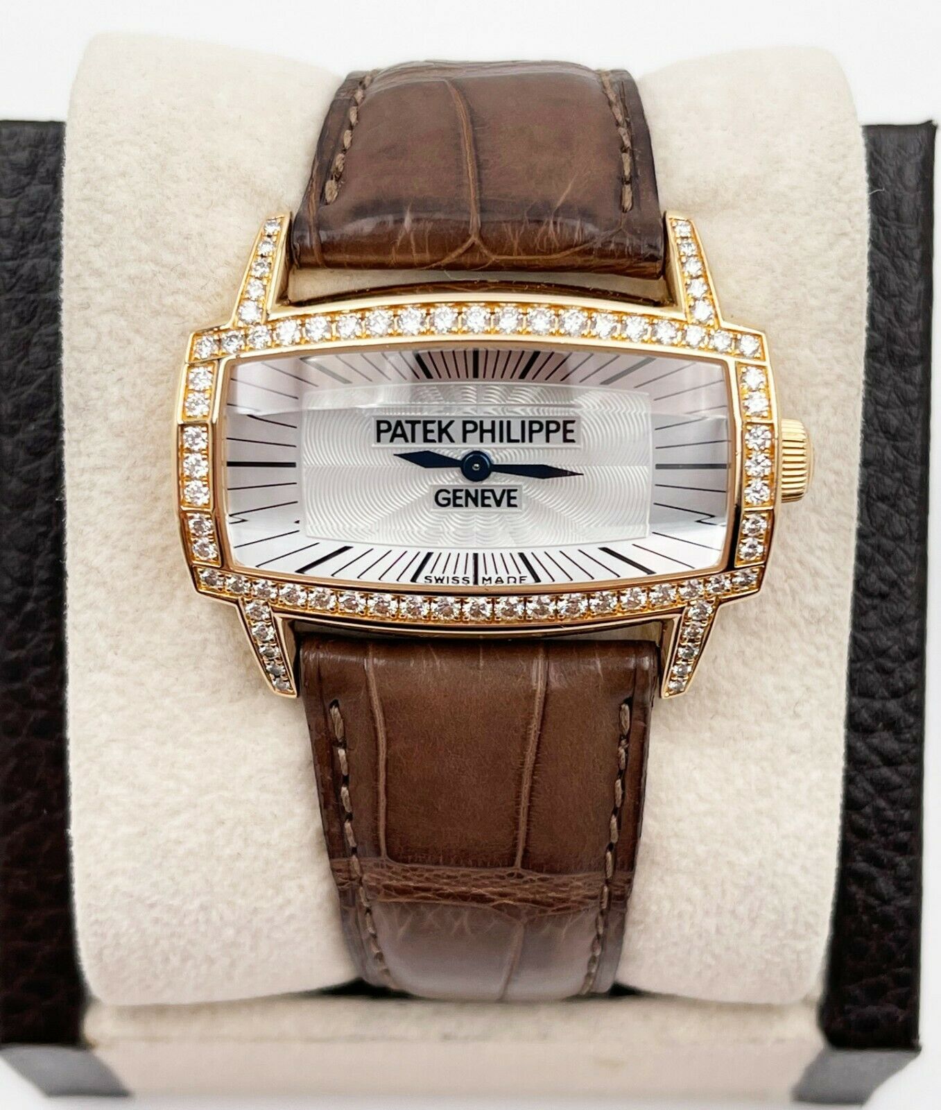 Patek Philippe 4991R Ladies Gondolo Gemma 18K Rose Gold with Leather Strap