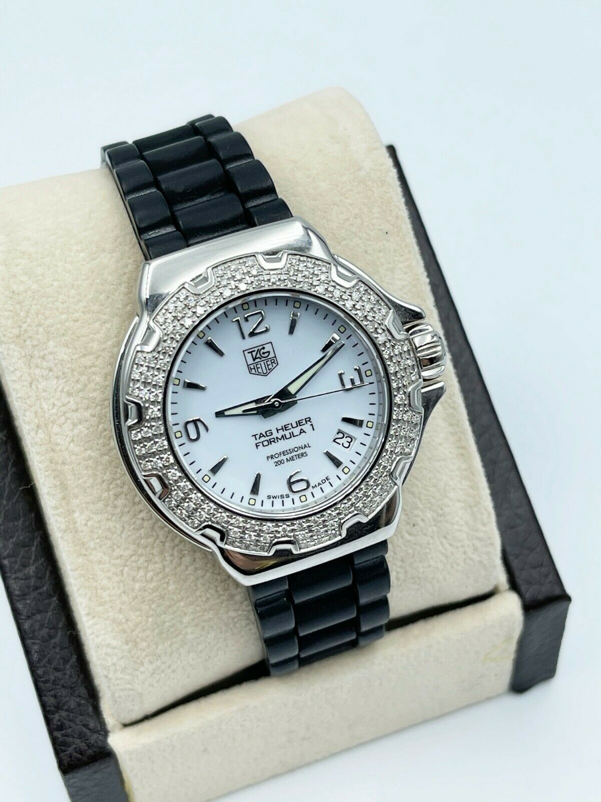Tag Heuer Ladies Formula One WAC1215 Diamond Bezel Stainless Steel