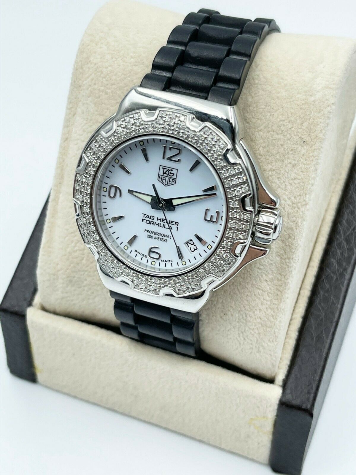 Tag Heuer Ladies Formula One WAC1215 Diamond Bezel Stainless Steel