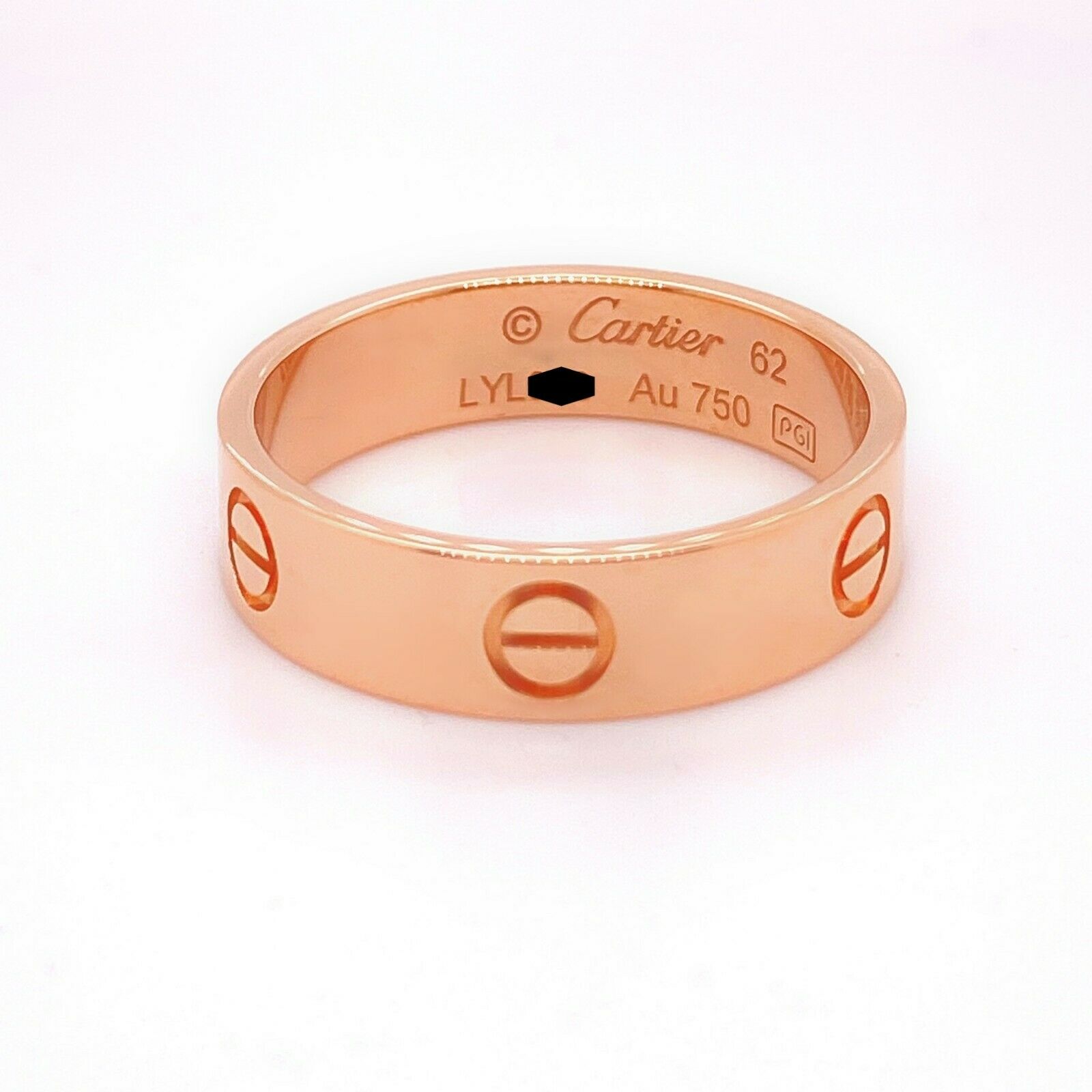 Cartier LOVE Wedding Band Ring 18kt Pink Gold 