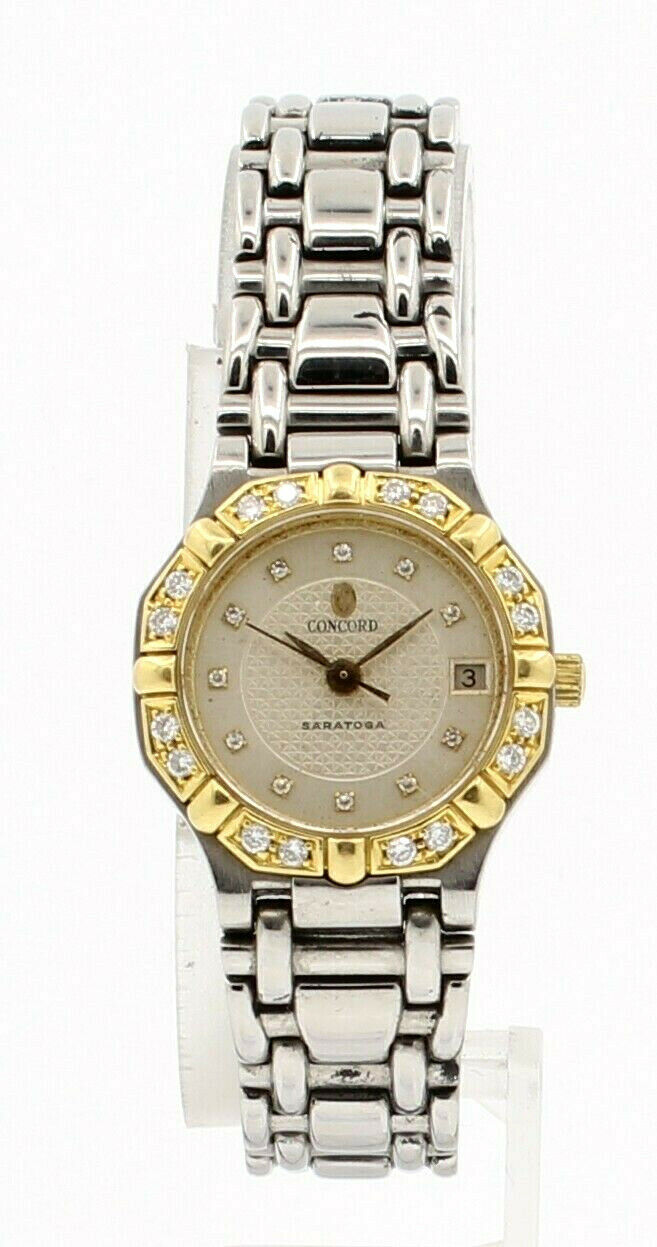 Concord Saratoga Stainless Steel 18KT Ladies Quartz Watch Ref: 15 73 287 G