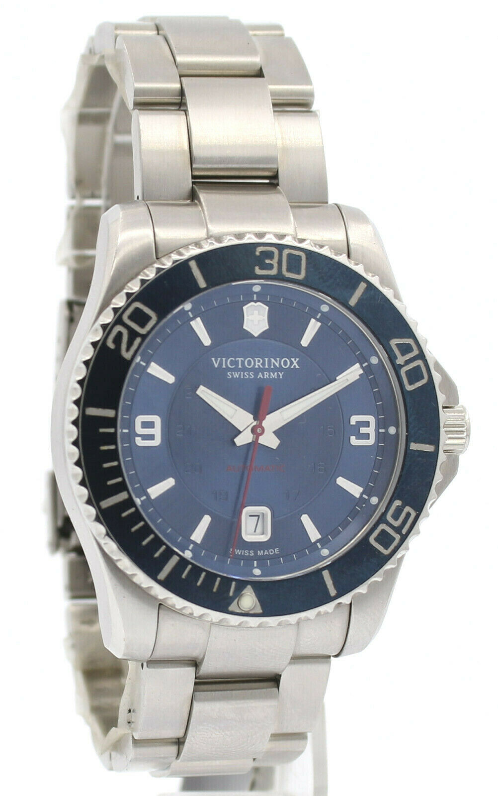 VICTORINOX Swiss Army Maverick stainless Steel Auto Blue Dial Men's Watch 241706