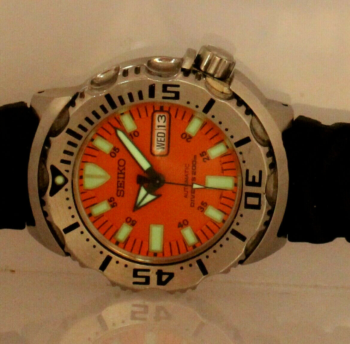 SEIKO Orange Monster Diver's 200M Automatic 43mm Men's Watch 7S26