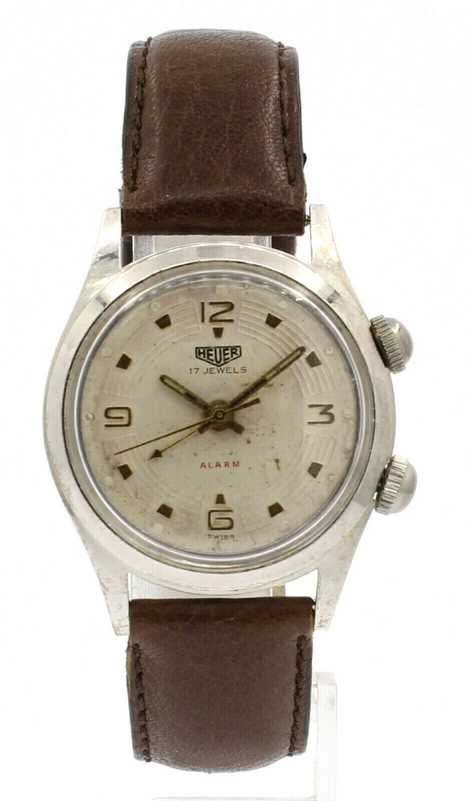 Vintage HEUER Alarm Stainless Steel 33mm Men's Watch