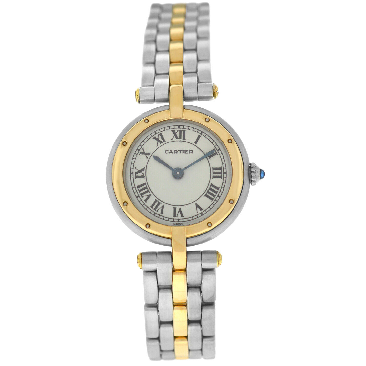 Cartier Panthere Vendome 1057920C One Row Gold Steel Quartz 24MM Watch