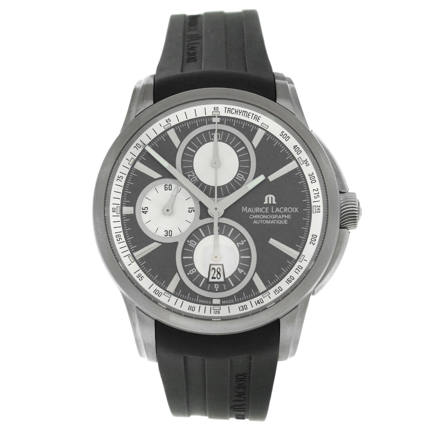 Maurice Lacroix Pontos PT6188-TT031-830 Chrono Titanium Automatic 43MM Watch