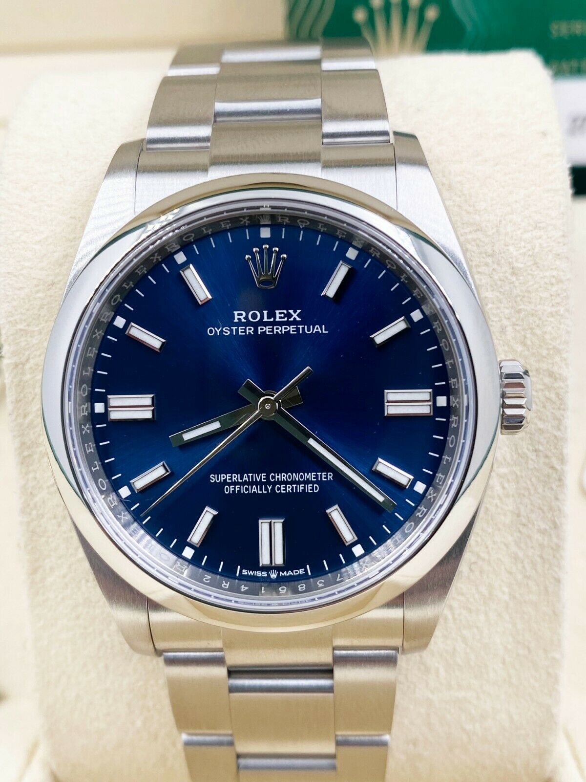Rolex  Oyster Perpetual Blue Dial Stainless Steel Box Paper 2020
