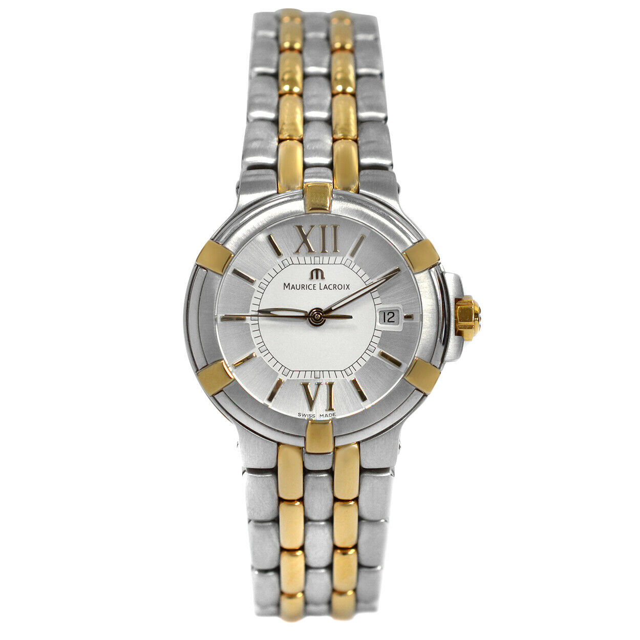 Maurice Lacroix Calypso Gold Steel Date Quartz 29MM Watch