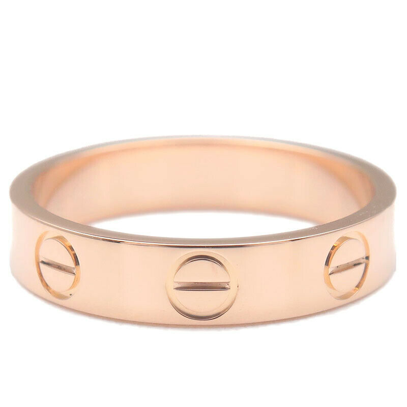 Authentic Cartier Mini Love Ring K18 750 Rose Gold #47 US4-4.5 HK9