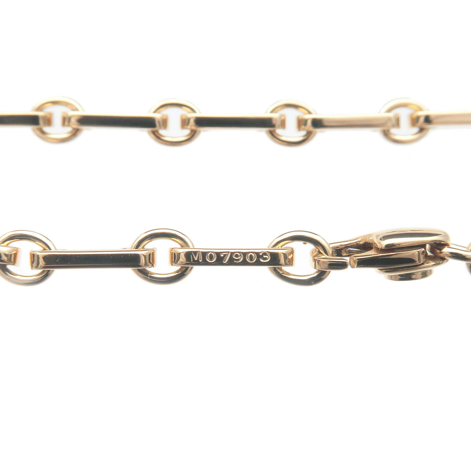 Authentic Cartier Figaro Bracelet K18YG 750YG Yellow Gold Used F/S
