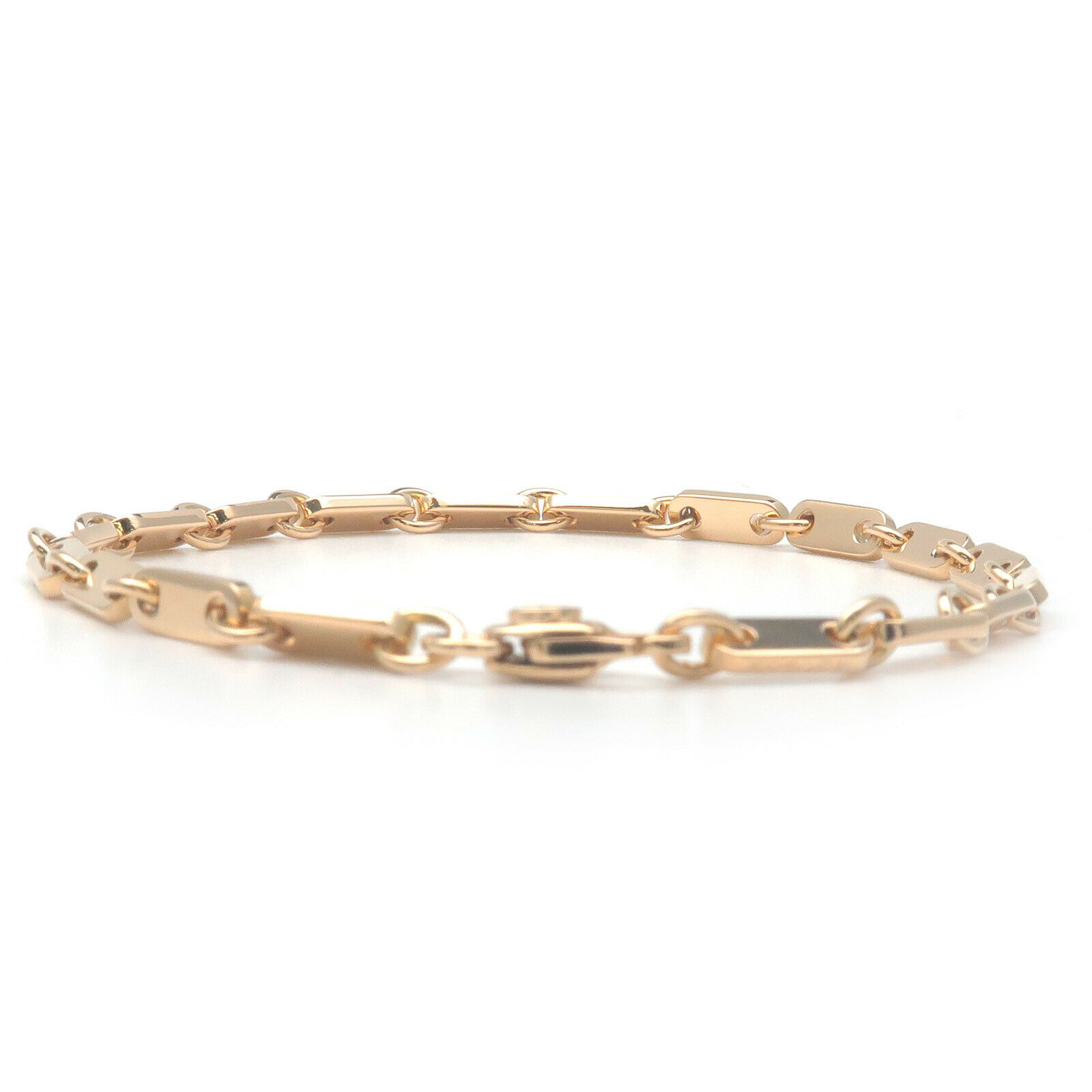 Authentic Cartier Figaro Bracelet K18YG 750YG Yellow Gold Used F/S