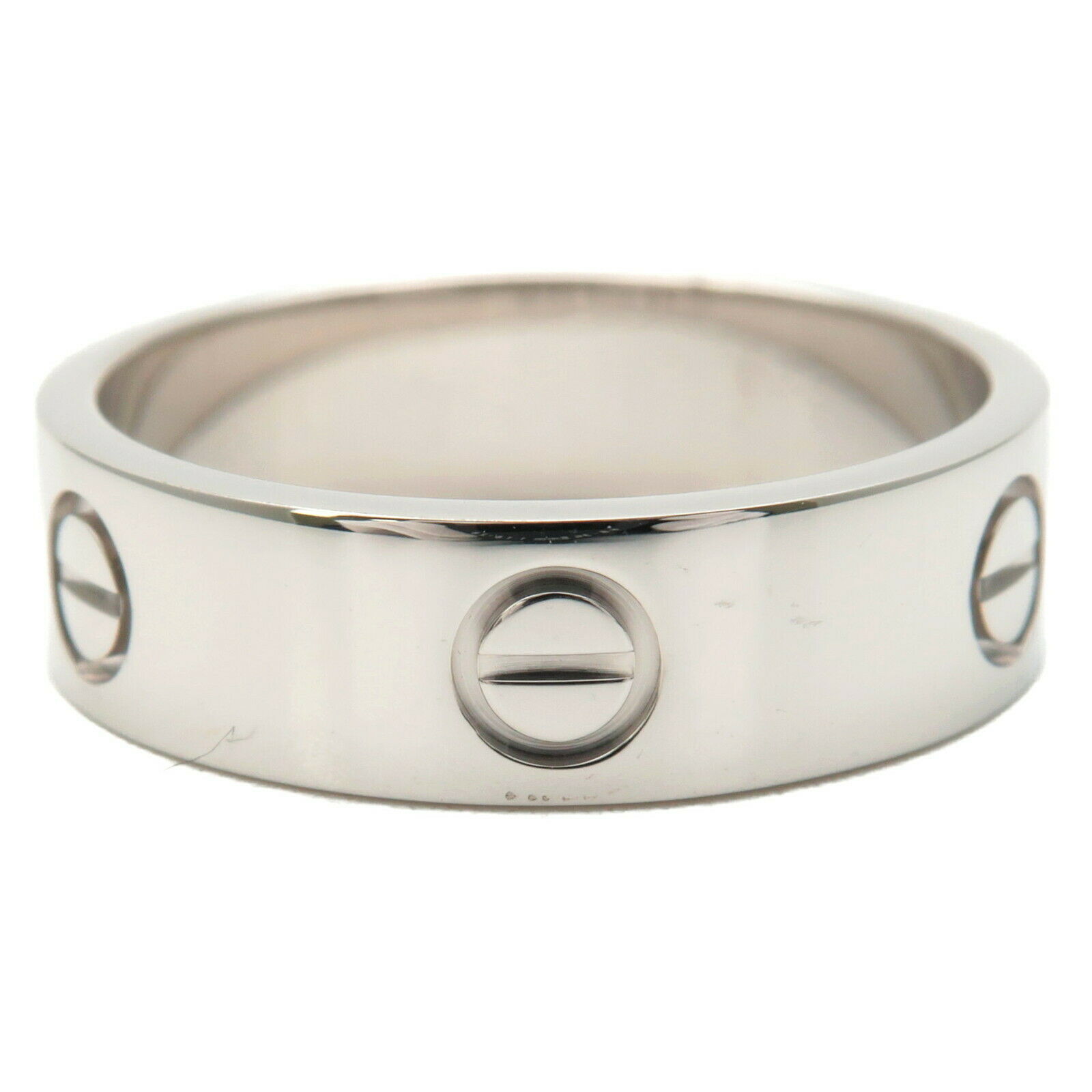 Authentic Cartier Love Ring K18 750WG White Gold #60 US9 HK20 EU60 Used F/S