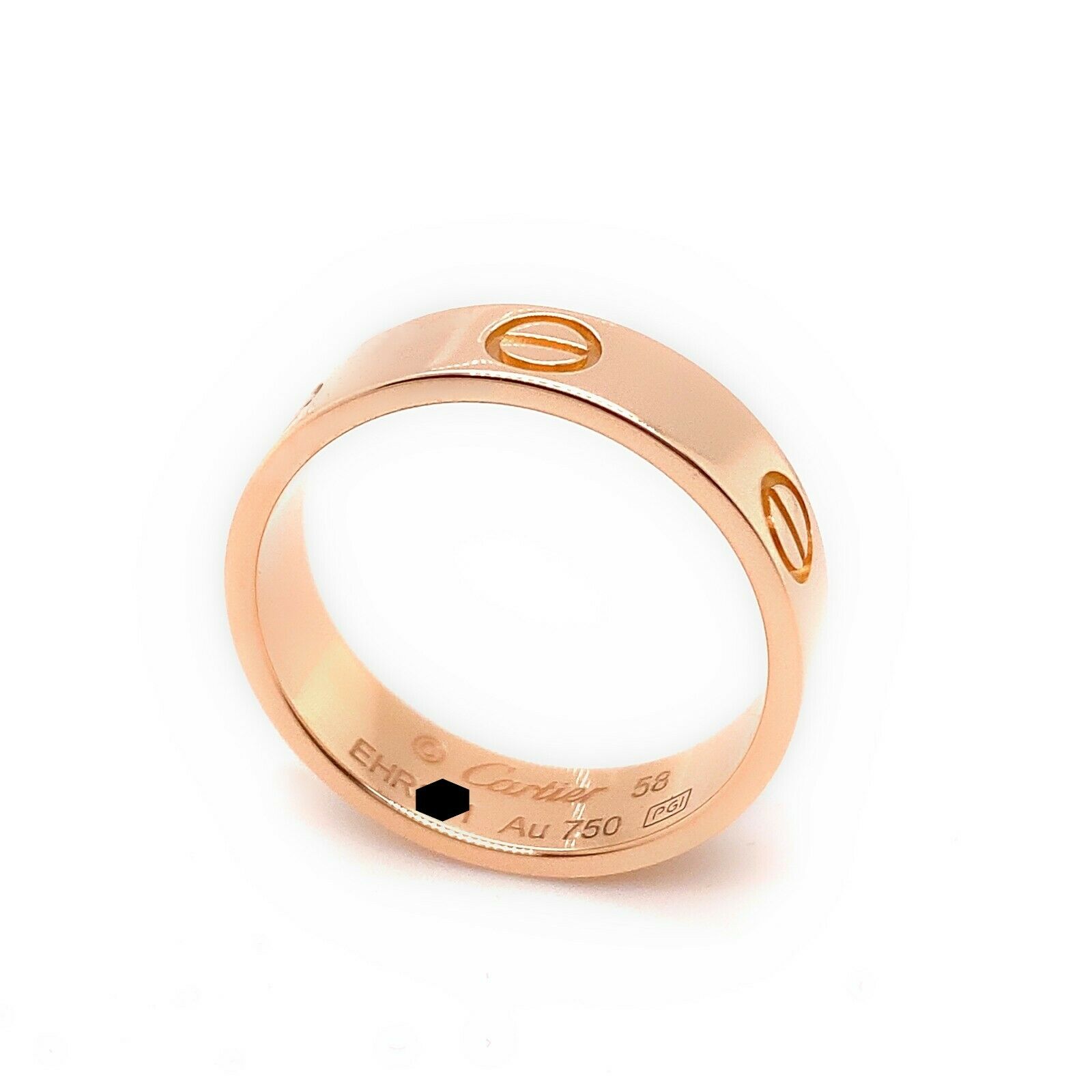 CARTIER 18kt Rose Gold Love Band Ring 5.5 MM Size 58 | Cartier 