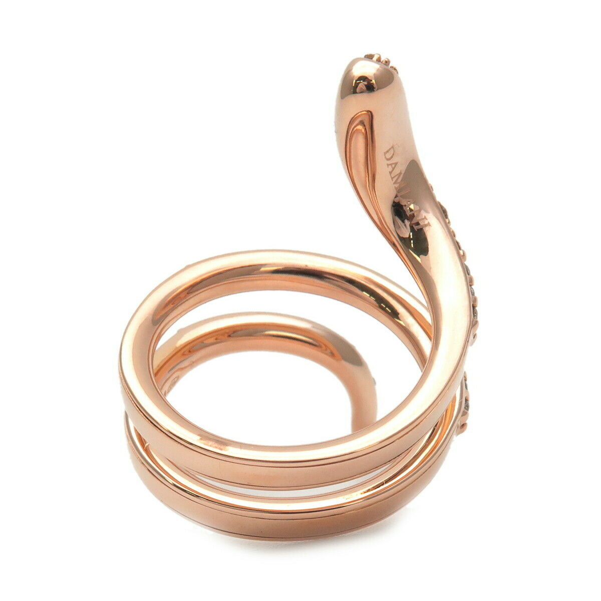 Authentic DAMIANI Eden Diamond Ring K18PG Rose Gold US5-5.5 HK11 EU50 Used F/S