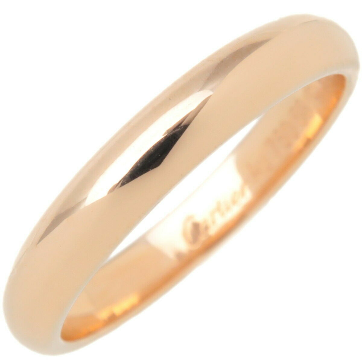 Auth Cartier 1895 Classic Wedding Ring Rose Gold #58 US8.5 HK18.5 