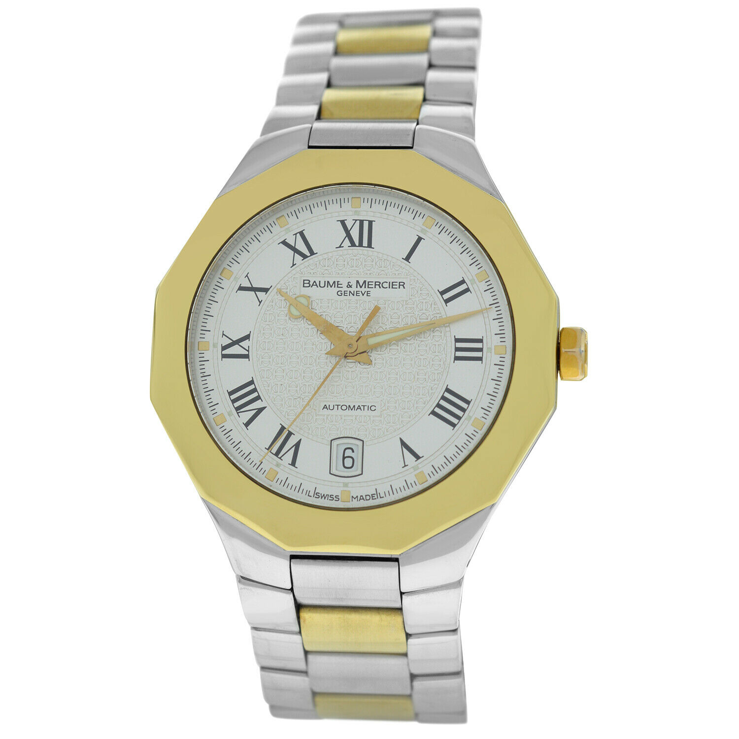 Baume & Mercier Riviera 65537 18K Gold & Steel Date Automatic 38MM Watch