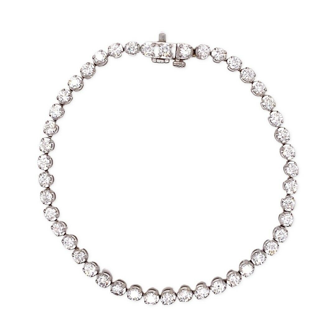 4 ctw Round Brilliant Diamond Tennis Bracelet in 14kt White Gold