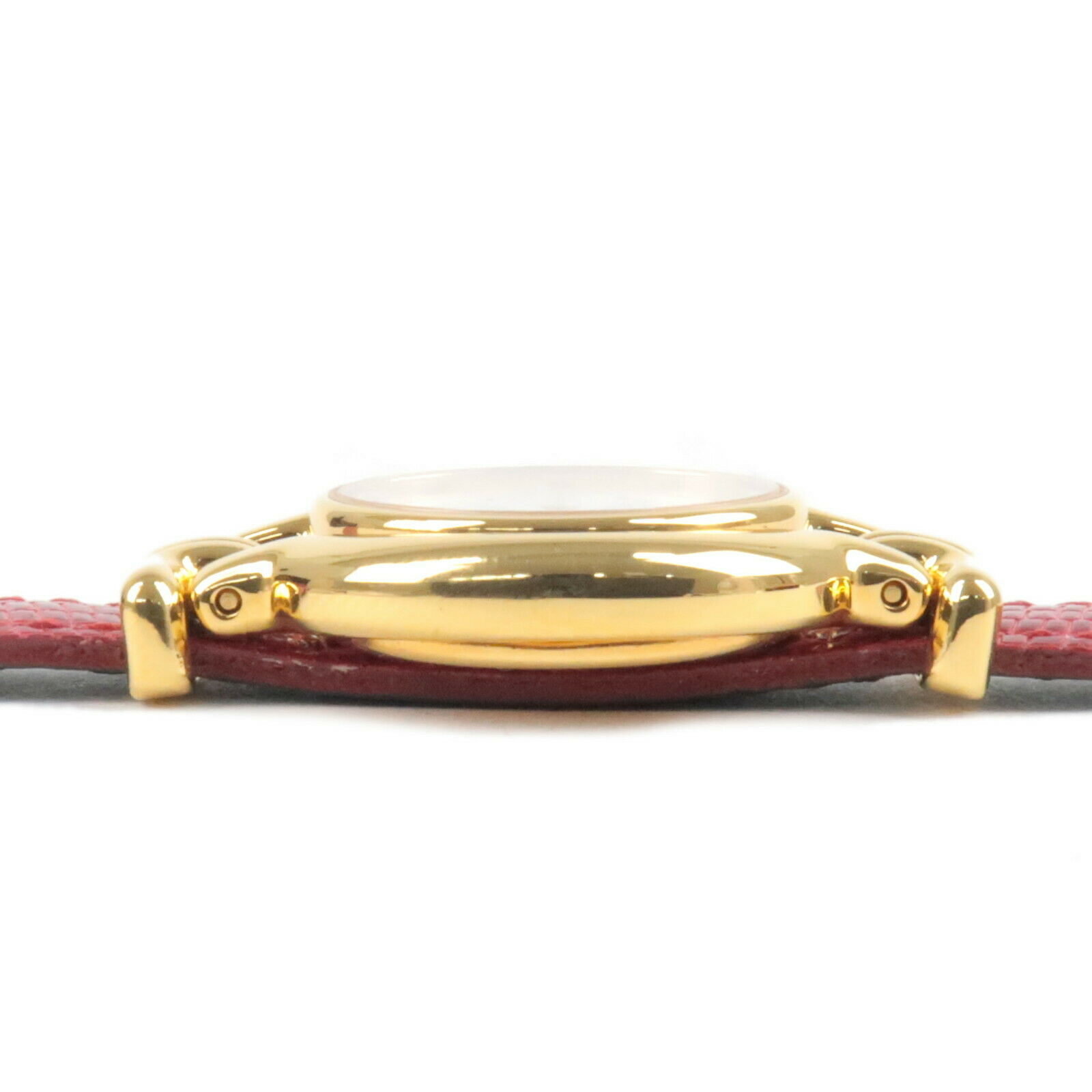 Auth FENDI Chameleon Watch Ladies Changeable Leather Belt Quartz