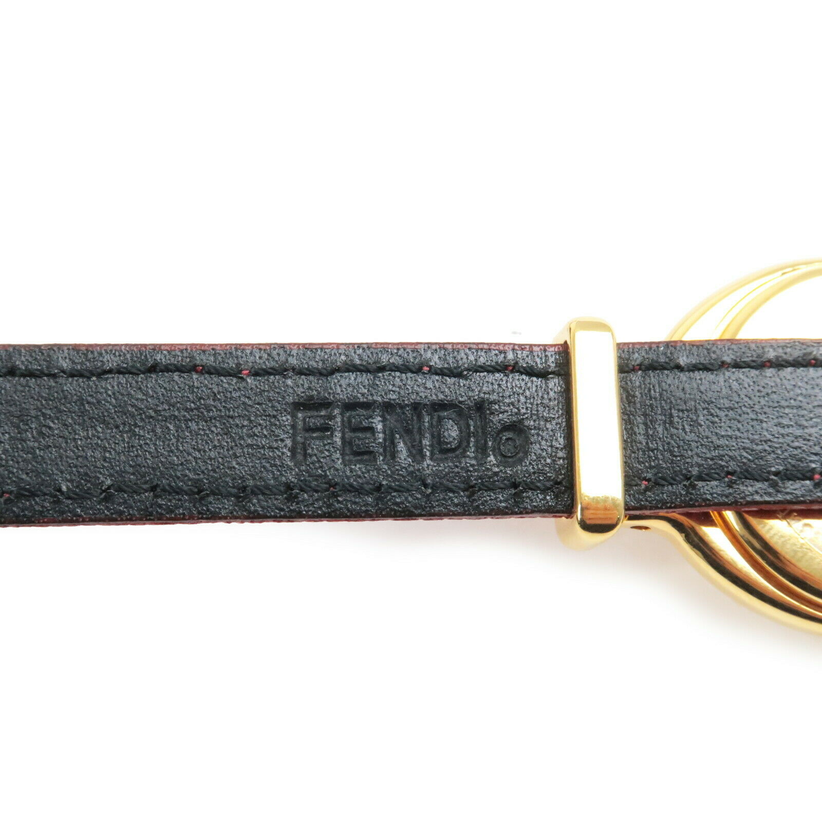 Auth FENDI Chameleon Watch Ladies Changeable Leather Belt Quartz