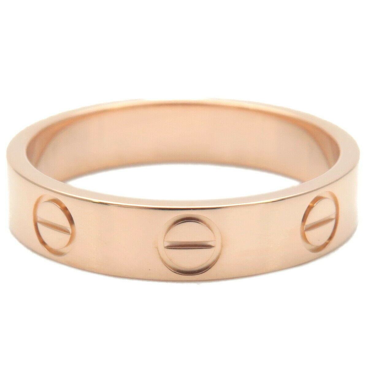 Auth Cartier Mini Love Ring K18 750 Rose Gold #48 US4.5 HK9.5 EU48  Used F/S
